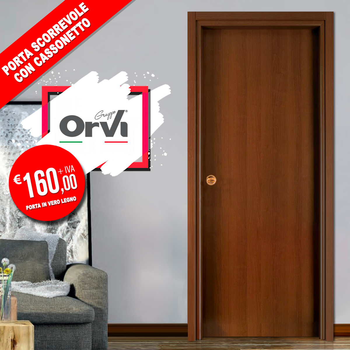 Due porte scorrevoli complete a soli Euro 160,00 +IVA