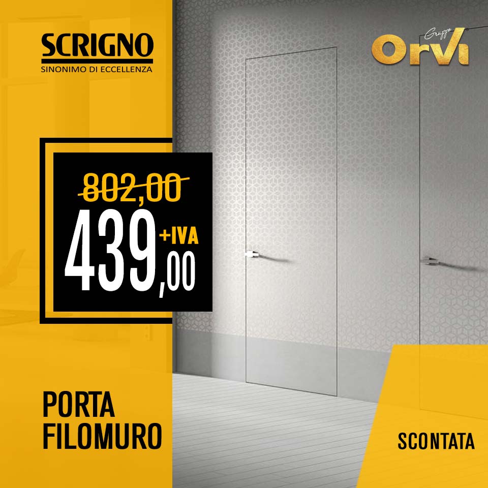 Porta filomuro by Scrigno in promo ad Euro 419,00 da Orvi Serramenti Roma