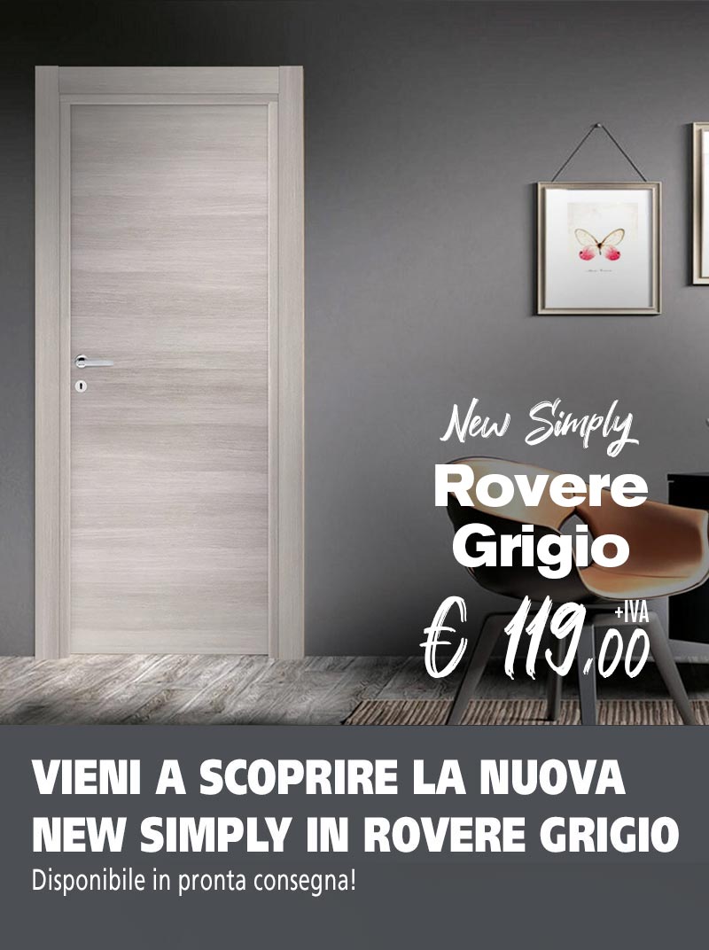 Porta in rovere grigio
